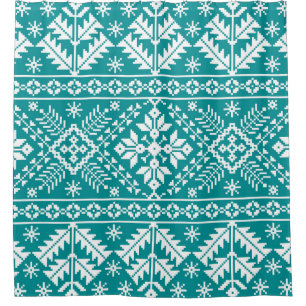 Ukrainische Volkstümliche, nahtlose Ornamente Duschvorhang