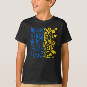 Ukrainische Wappen-Blumenkäste ukrainischer Tride T-Shirt