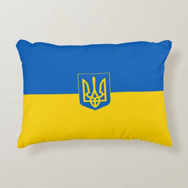 Ukrainische Wappen Dekokissen (Vorderseite)
