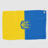 Ukrainische Wappen Golfhandtuch (Horizontal)
