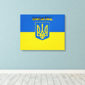 Ukrainische Wappen Leinwanddruck (Insitu (Holzboden))