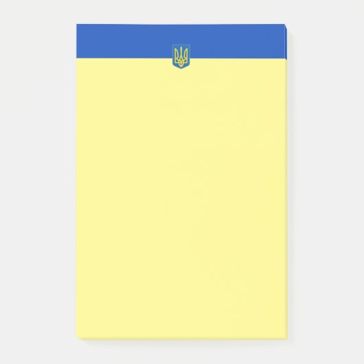 Ukrainische Wappen Post-it Klebezettel (Vorderseite)
