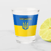 Ukrainische Wappen Schnapsglas (Vorderseite)