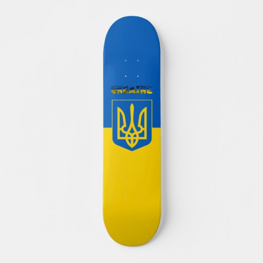 Ukrainische Wappen Skateboard (Vorne)