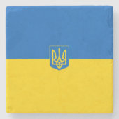 Ukrainische Wappen Steinuntersetzer (Vorderseite)