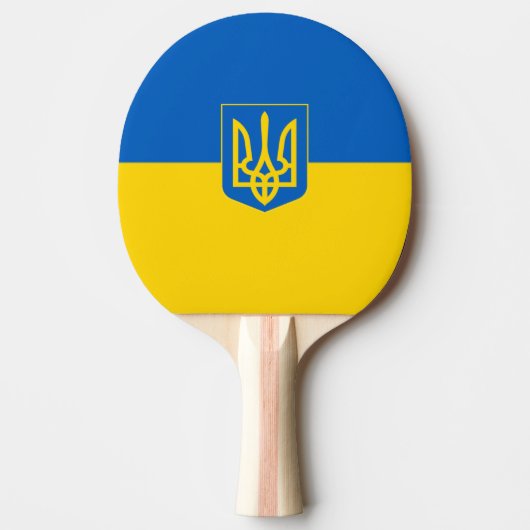 Ukrainische Wappen Tischtennis Schläger (Vorderseite)