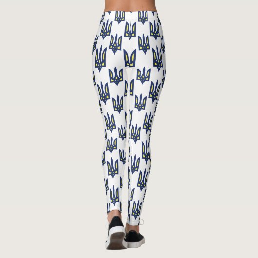 Ukrainische Wappen-Trident Tryzub Leggings (Rückseite)