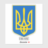 Ukrainische Wappenküste Patriotisch Aufkleber (Blatt)