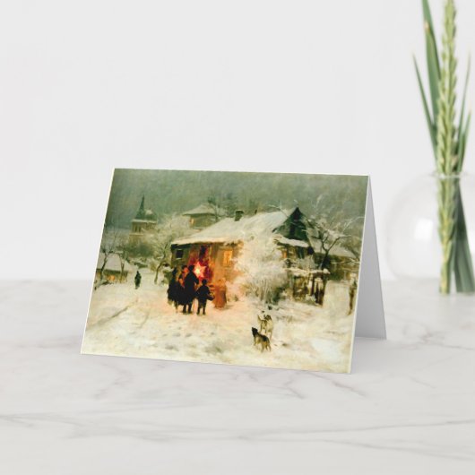 Ukrainische WeihnachtsCarolers Feiertagskarte (Vorderseite)