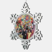 Ukrainische WeihnachtsCarolers Lemberg Schneeflocken Zinn-Ornament (Rechts)