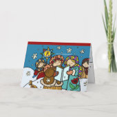 Ukrainische Weihnachtslieder Feiertagskarte (Rückseite)