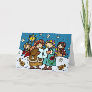 Ukrainische Weihnachtslieder Feiertagskarte
