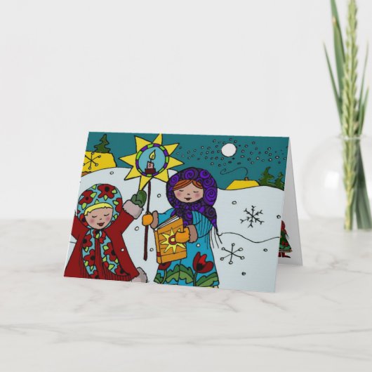 Ukrainische Weihnachtslieder Feiertagskarte (Vorderseite)