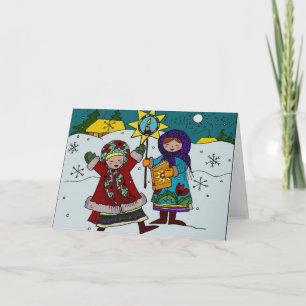 Ukrainische Weihnachtslieder Feiertagskarte