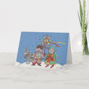 Ukrainische Weihnachtslieder Feiertagskarte