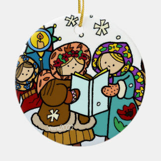 Ukrainische Weihnachtslieder Folk Art Keramik Orn Keramik Ornament