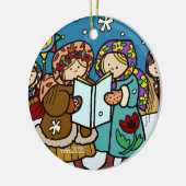 Ukrainische Weihnachtslieder Folk Art Keramik Ornament (Links)