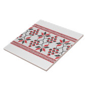 Ukrainische Weinstock Vyshyvanka Rushnyk Stickerei Fliese (Seite)