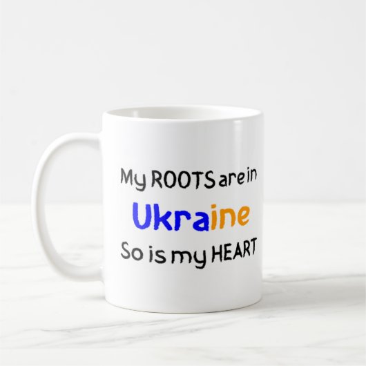 ukrainische Wurzeln Kaffeetasse (Links)