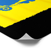 Ukrainischer Bauer klaut russischem Panzer mit Tra Poster (Ecke)