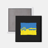 Ukrainischer Bauer stiehlt einen russischen Panzer Magnet (Vorderseite/Rückseite)