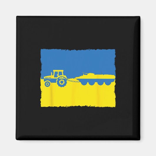 Ukrainischer Bauer stiehlt einen russischen Panzer Magnet (Vorne)