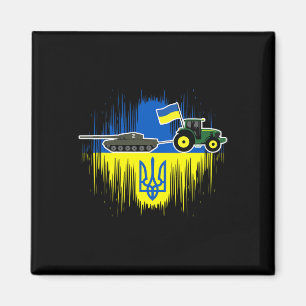 Ukrainischer Bauer stiehlt Panzer Ukraine-Flagge T Magnet