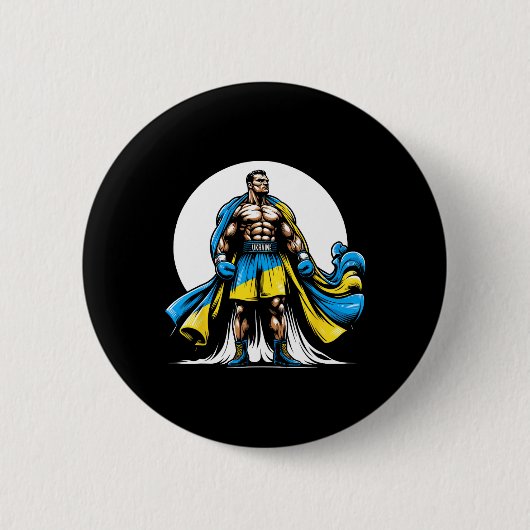 Ukrainischer Boxer Patriotischer Boxkämpfer Ukrain Button (Vorderseite)