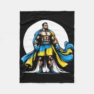 Ukrainischer Boxer Patriotischer Boxkämpfer Ukrain Fleecedecke