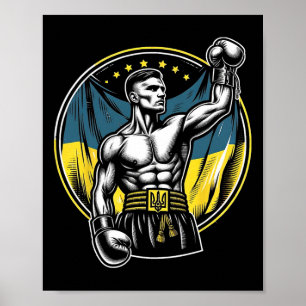 Ukrainischer Boxer Patriotischer Boxkämpfer Ukrain Poster