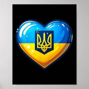 Ukrainischer Bynner Fan Ukraine-Flagge Kunst Süßes Poster