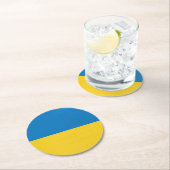  ukrainischer Code Runder Pappuntersetzer (Vor Ort)