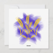 Ukrainischer Dreier aus Weizenohr Feiertagskarte (Rückseite)