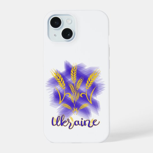 Ukrainischer Dreier aus Weizenohr iPhone 15 Hülle (Rückseite)