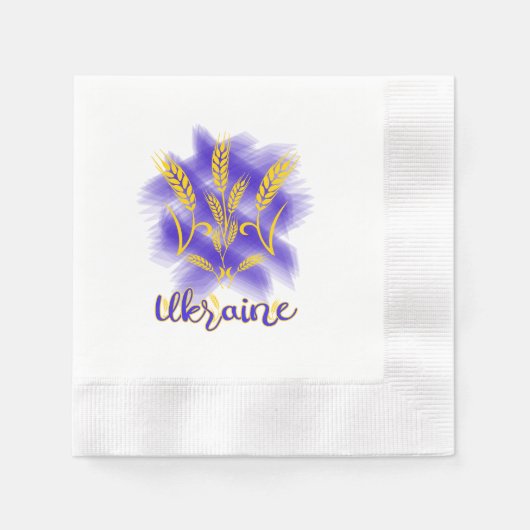 Ukrainischer Dreier aus Weizenohr Serviette (Vorderseite)