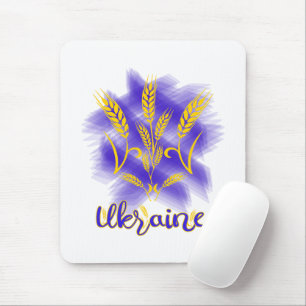 Ukrainischer Dreizack aus Weizenähre Mousepad