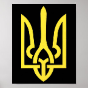 Ukrainischer Dreizack - Ukraine Tryzub Symbol Poster