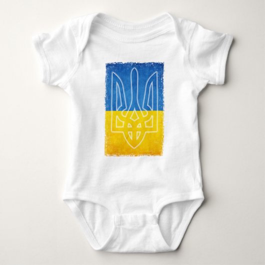 Ukrainischer Emblem tryzub Dreizack Baby Strampler (Vorderseite)