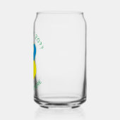 Ukrainischer Fahnen-Weihnachtsgel Personalisiert Dosenglas (Links)