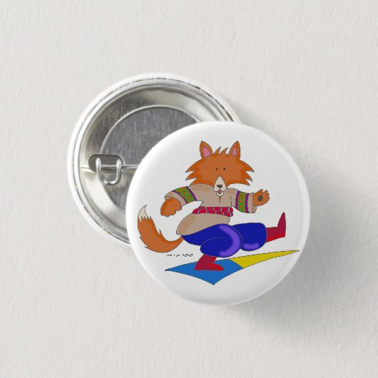 Ukrainischer Foxy Tänzer Button (Vorne & Hinten)
