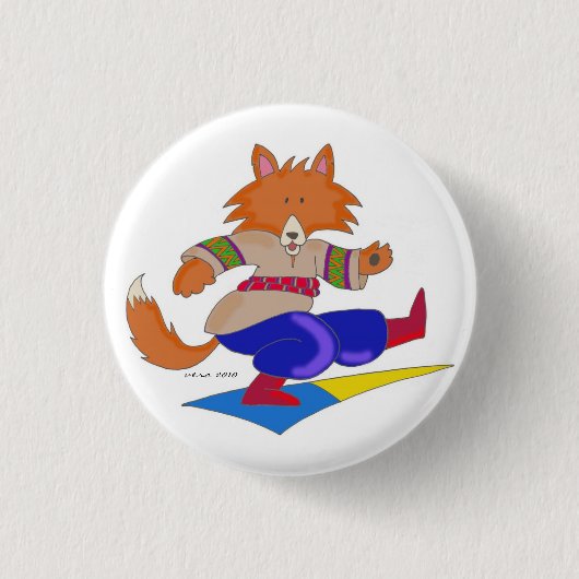 Ukrainischer Foxy Tänzer Button (Vorderseite)