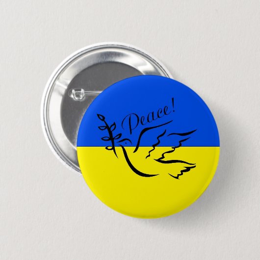 ukrainischer Frieden Button (Vorne & Hinten)