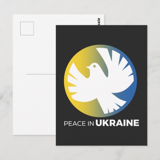 ukrainischer Frieden Postkarte (Vorne/Hinten)