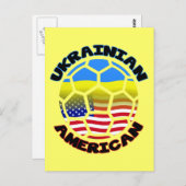 Ukrainischer Fußballball Postkarte (Vorne/Hinten)