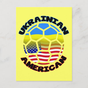 Ukrainischer Fußballball Postkarte