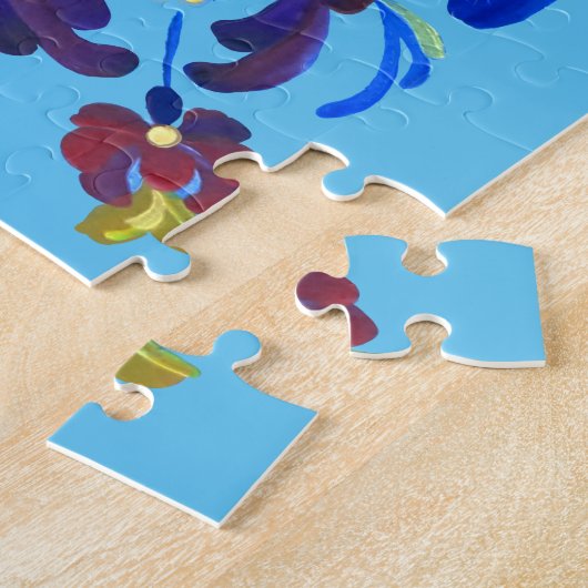 Ukrainischer Hahn - Petrykivka Gemälde Puzzle (Seite)