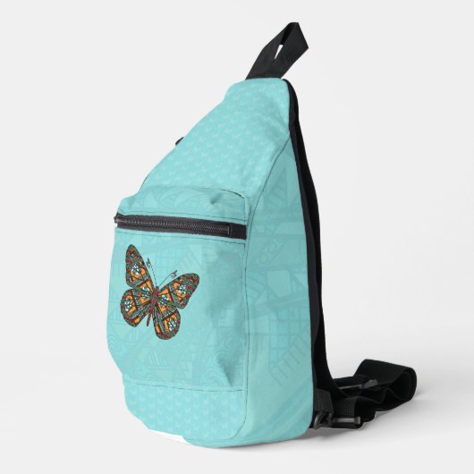ukrainischer Monarch Crossbody Bag (Rechte Ecke)