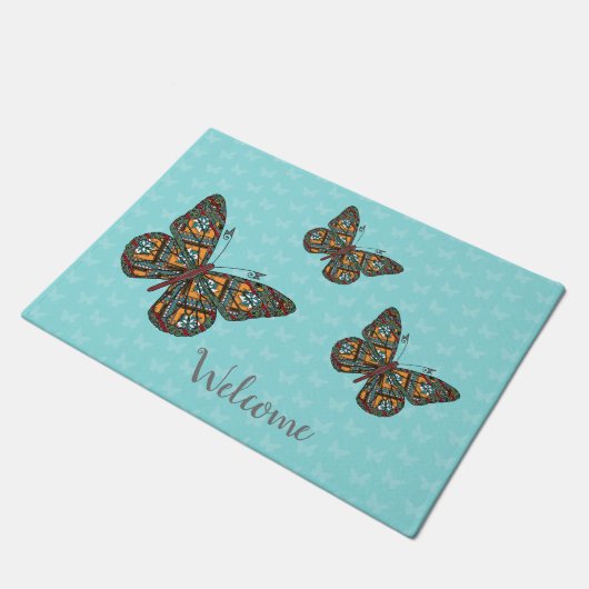 Ukrainischer Monarch Doormat Fußmatte (Schrägansicht)