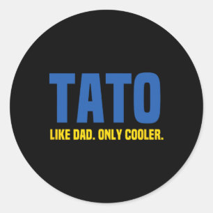 Ukrainischer Papa. Ukraine Vater. Vater Runder Aufkleber