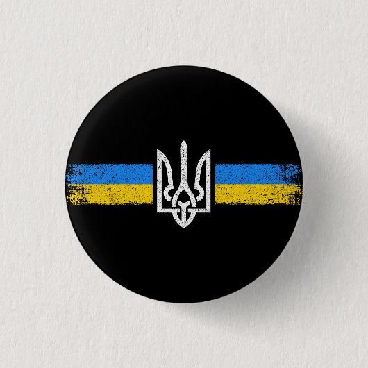 ukrainischer Präsident - ukrainisches Flaggensymbo Button (Vorderseite)